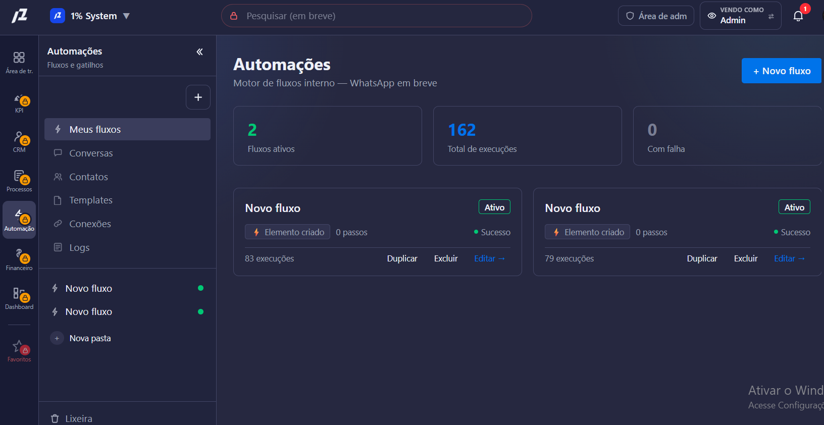 Automações do 1% System